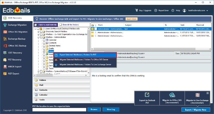 Edb to Pst Converter