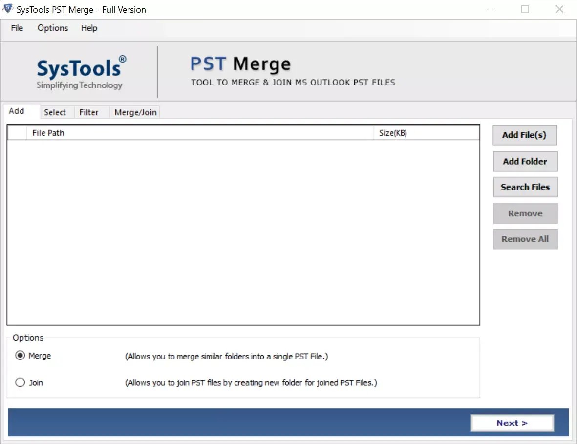 Download PST Merge Software