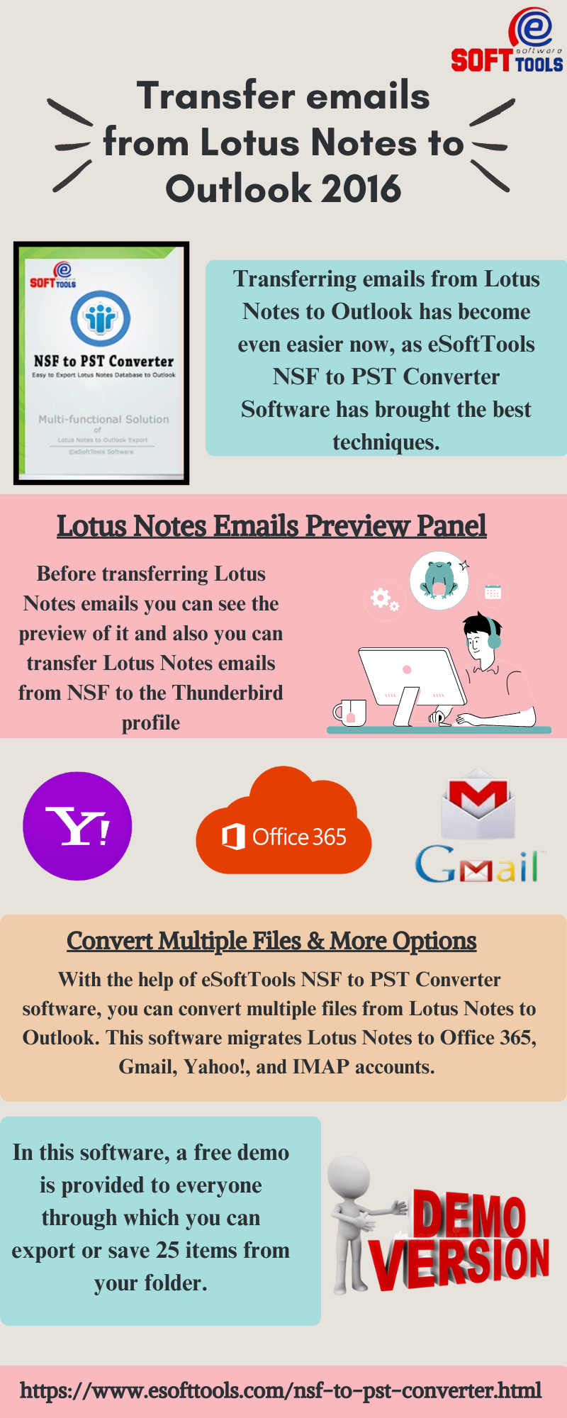 transfere mails from lotus notes to outlook2016